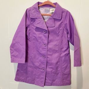 Kid Connection Girls purple lightweight coat or raincoat